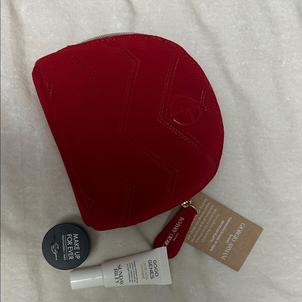 Giorgio Armani Crimson Makeup Bag
